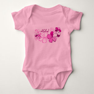 Doodle Hibiscus Baby Creeper Romper