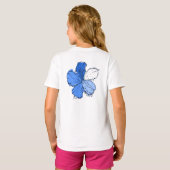 Doodle Hibiscus Hawaïaans Bloemen Illustratie T-shirt (Achterkant volledig)