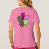Doodle Hibiscus Hawaïaans Bloemen Illustratie T-shirt (Achterkant)