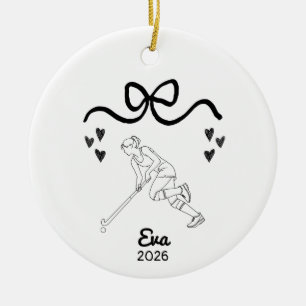 Doodle Hockey, Voor Meisjes Hockey Keramisch Ornament