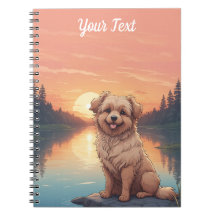 Doodle-hond bij het meer