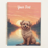 Doodle-hond bij het meer planner (Voorkant)