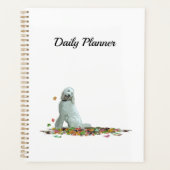 Doodle hond in bladeren dagelijkse planner (Voorkant)