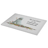 Doodle hond in bladeren snijplank (Hoek)