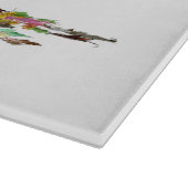 Doodle hond in bladeren snijplank (Hoek)