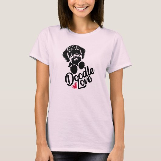 Doodle Hond Liefde T-shirt (Voorkant)