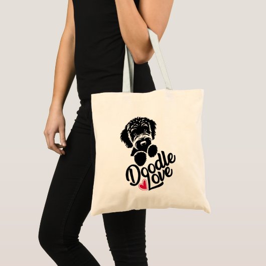 Doodle hond liefde tote bag (Voorkant (product))