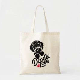 Doodle hond liefde tote bag
