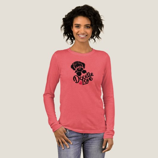 Doodle Hond Liefde Tri-Blend Shirt (Voorkant)