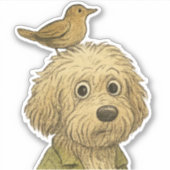 Doodle hond met Sticker (Voorkant)