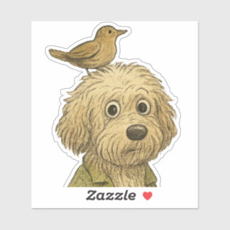 Doodle hond met Sticker