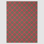 Doodle hond Vakantie Kerst Rood Plaid Tissuepapier (Voorkant)