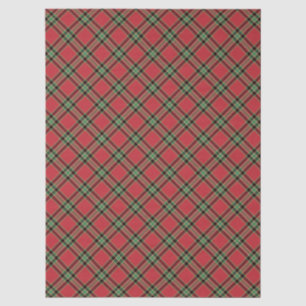 Doodle hond Vakantie Kerst Rood Plaid Tissuepapier