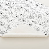 Doodle Honden over de Tekening van de Lijn van de  Sherpa Deken (3/4)