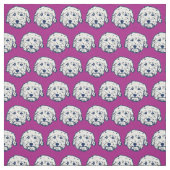 Doodle-hondenweefsel op paars stof (Swatch)