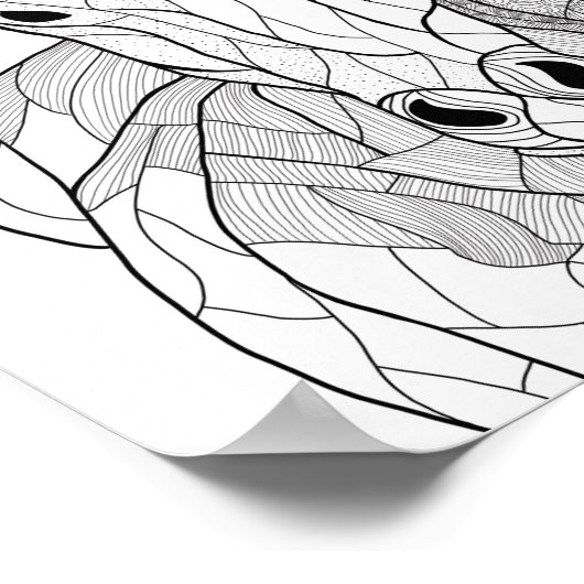 Doodle Horse Poster (Hoek)