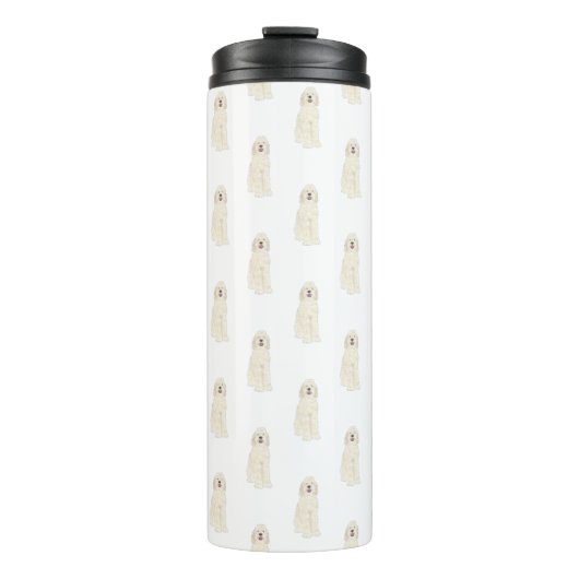 Doodle III (Cream White) Thermal Tumbler Thermosbeker (Voorkant)