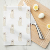 Doodle III (crèmewit) Theedoek (Quarter Fold)