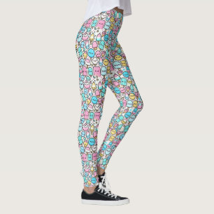 Doodle ijsjeshoorntjes en ijslolly's leggings