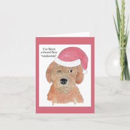 Doodle - Ik ben een brave jongen geweest...knipoog Feestdagen Kaart