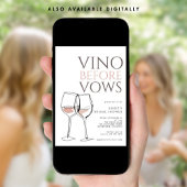 Doodle Illustratie Vino Before Vows Bruidsfeest Kaart