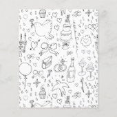 Doodle Illustraties Trouwen in zwart-wit (Achterkant)