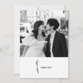 Doodle Illustraties Trouwen in zwart-wit Bedankkaart (Voorkant)