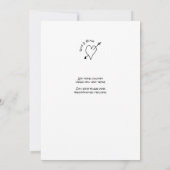 Doodle Illustraties Trouwen in zwart-wit Bedankkaart (Achterkant)