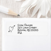 Doodle Illustraties Trouwen in zwart-wit Etiket (Insitu)