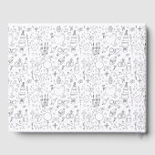 Doodle Illustraties Trouwen in zwart-wit Gastenboek (Achterkant)