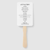 Doodle Illustraties Trouwen in zwart-wit Handwaaier (Achterkant)