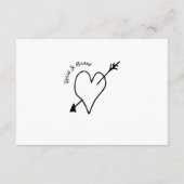 Doodle Illustraties Trouwen in zwart-wit Informatiekaartje (Achterkant)