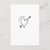 Doodle Illustraties Trouwen in zwart-wit Informatiekaartje (Achterkant)