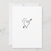 Doodle Illustraties Trouwen in zwart-wit Kaart (Achterkant)