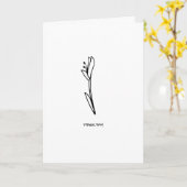 Doodle Illustraties Trouwen in zwart-wit Kaart (Gele Bloem)