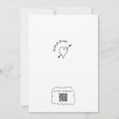 Doodle Illustraties Trouwen in zwart-wit Kaart (Achterkant)