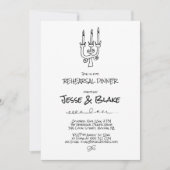 Doodle Illustraties Trouwen in zwart-wit Kaart (Voorkant)