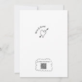 Doodle Illustraties Trouwen in zwart-wit Kaart (Achterkant)