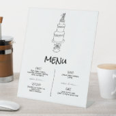 Doodle Illustraties Trouwen in zwart-wit Reclamebord Met Voetstuk (Insitu)