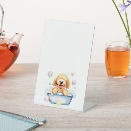 Doodle in de Tub Blank Menu Reclamebord Met Voetstuk (Insitu)