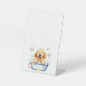 Doodle in de Tub Blank Menu Reclamebord Met Voetstuk (Voorkant)