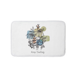 Doodle in inkt en Waterverf Badmat