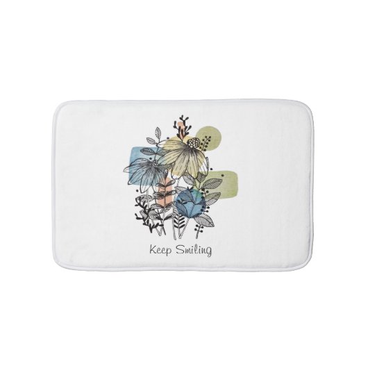 Doodle in inkt en Waterverf Badmat (Voorkant)