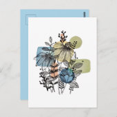 Doodle in inkt en Waterverf Briefkaart (Voorkant / Achterkant)