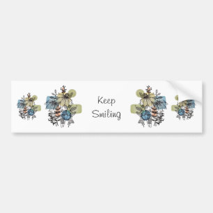 Doodle in inkt en Waterverf Bumpersticker