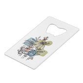 Doodle in inkt en Waterverf Creditkaart Flessenopener (Voorkant Gekanteld)