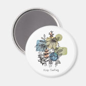 Doodle in inkt en Waterverf Magneet (Voorkant / Achterkant)