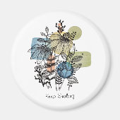 Doodle in inkt en Waterverf Magneet (Voorkant)