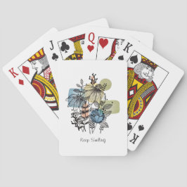 Doodle in inkt en Waterverf Pokerkaarten