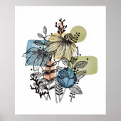 Doodle in inkt en Waterverf Poster (Voorkant)